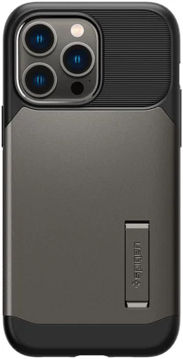 Spigen Slim Armor Apple iPhone 14 Pro Hoesje Back Cover Gunmetal afbeelding 3