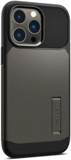 Spigen Slim Armor Apple iPhone 14 Pro Hoesje Back Cover Gunmetal afbeelding 5
