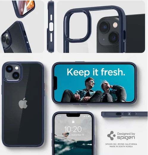 Spigen Ultra Hybrid Apple iPhone 14 Plus Hoesje Back Cover Navy afbeelding 2