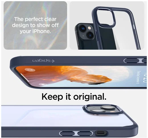 Spigen Ultra Hybrid Apple iPhone 14 Plus Hoesje Back Cover Navy afbeelding 6
