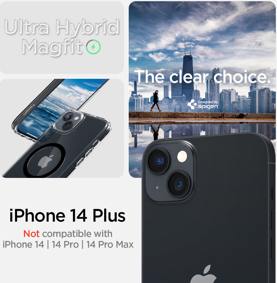 Spigen Ultra Hybrid MagSafe Apple iPhone 14 Plus Hoesje Zwart afbeelding 3