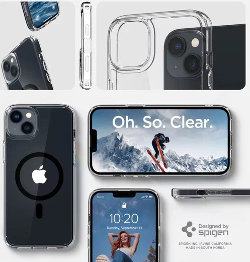 Spigen Ultra Hybrid MagSafe Apple iPhone 14 Hoesje Zwart afbeelding 7