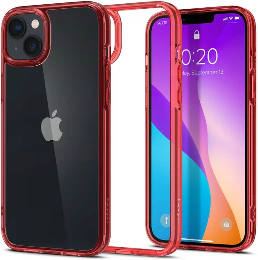 Spigen Ultra Hybrid Apple iPhone 14 Plus Hoesje Back Cover Rood afbeelding 1