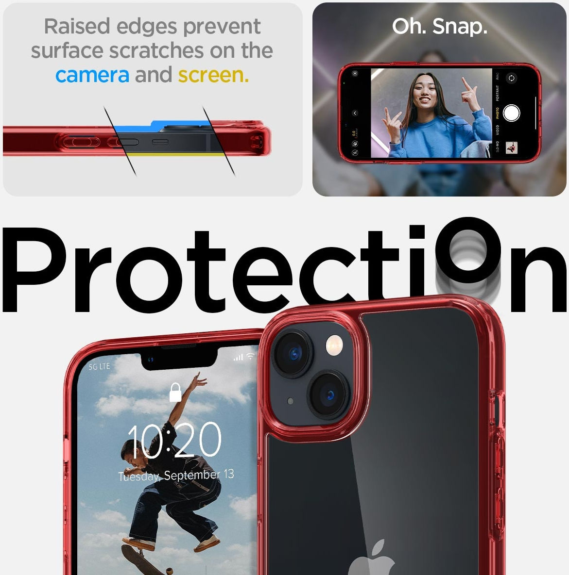 Spigen Ultra Hybrid Apple iPhone 14 Plus Hoesje Back Cover Rood afbeelding 6