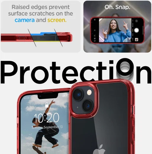 Spigen Ultra Hybrid Apple iPhone 14 Plus Hoesje Back Cover Rood afbeelding 6