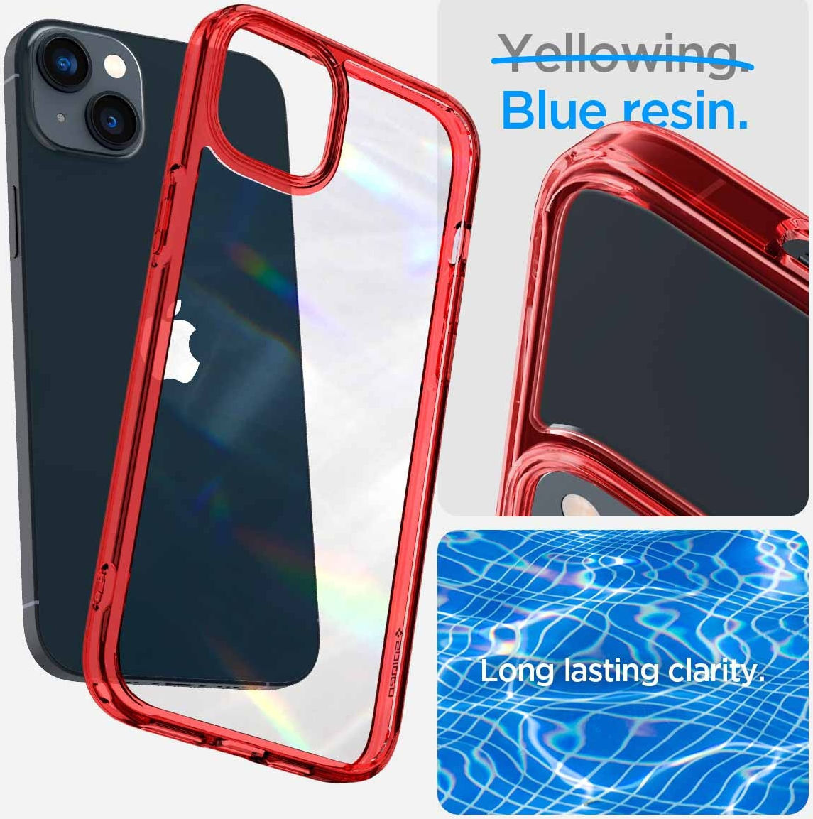 Spigen Ultra Hybrid Apple iPhone 14 Plus Hoesje Back Cover Rood afbeelding 8