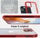 Spigen Ultra Hybrid Apple iPhone 14 Hoesje Back Cover Transparant Rood afbeelding 5