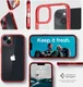Spigen Ultra Hybrid Apple iPhone 14 Hoesje Back Cover Transparant Rood afbeelding 7