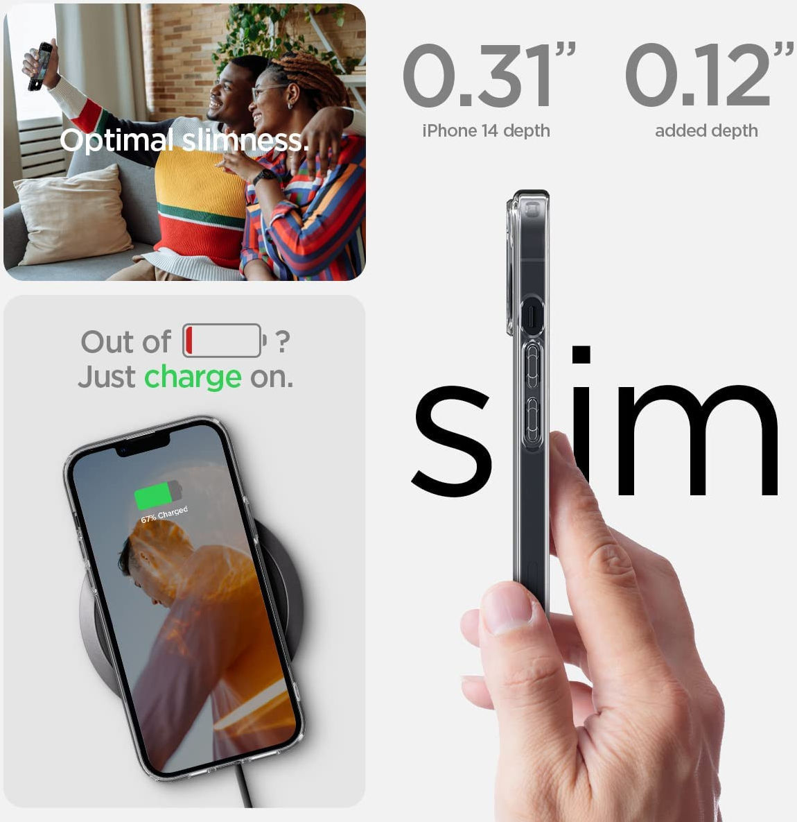 Spigen Ultra Hybrid Apple iPhone 14 Hoesje Back Cover Transparant afbeelding 5