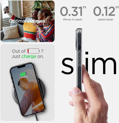 Spigen Ultra Hybrid Apple iPhone 14 Hoesje Back Cover Transparant afbeelding 5