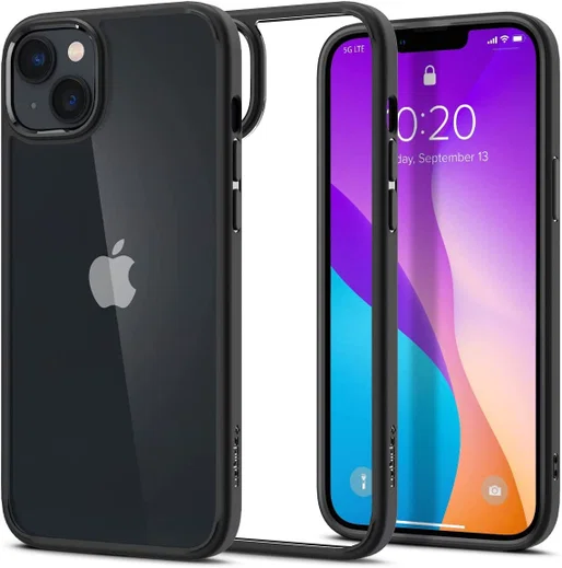 Spigen Ultra Hybrid Apple iPhone 14 Plus Hoesje Back Cover Clear Zwart afbeelding 1