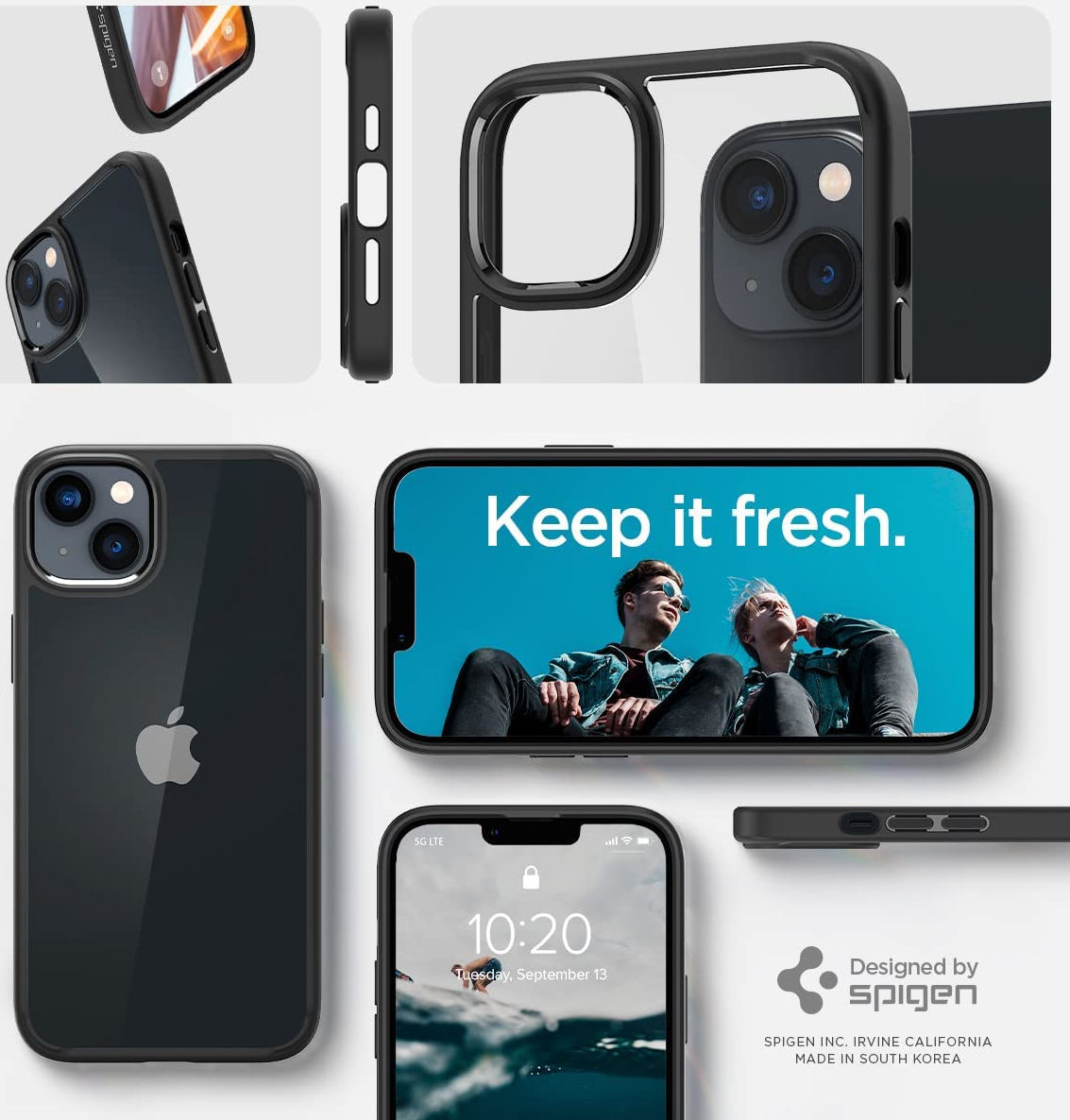 Spigen Ultra Hybrid Apple iPhone 14 Plus Hoesje Back Cover Clear Zwart afbeelding 8