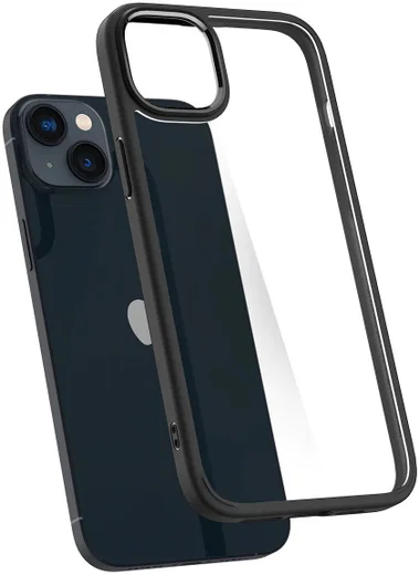 Spigen Ultra Hybrid Apple iPhone 14 Hoesje Back Cover Clear Zwart afbeelding 2