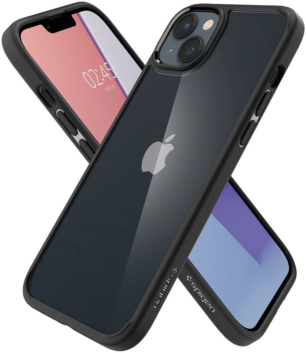 Spigen Ultra Hybrid Apple iPhone 14 Hoesje Back Cover Clear Zwart afbeelding 10
