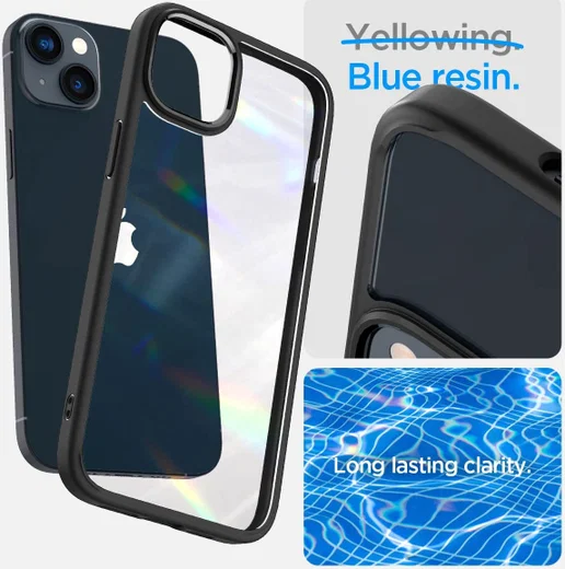 Spigen Ultra Hybrid Apple iPhone 14 Hoesje Back Cover Clear Zwart afbeelding 7