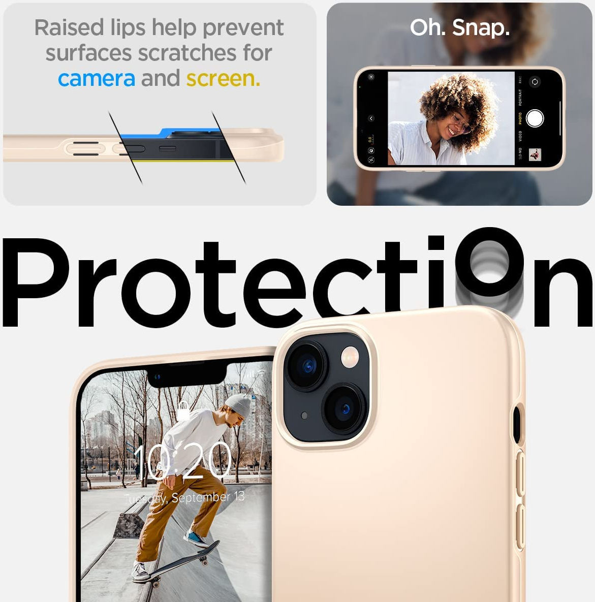 Spigen Thin Fit Apple iPhone 14 Plus Hoesje Back Cover Beige afbeelding 5