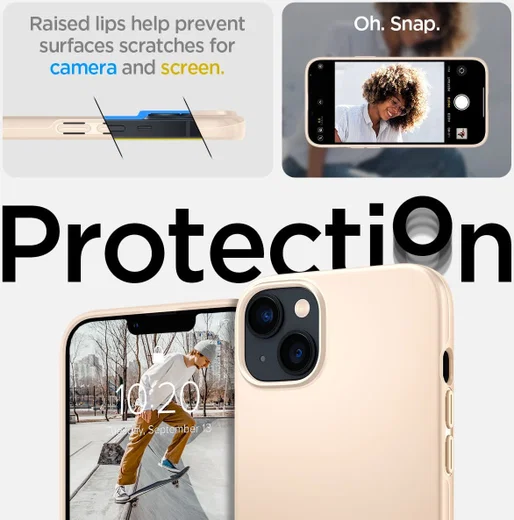 Spigen Thin Fit Apple iPhone 14 Plus Hoesje Back Cover Beige afbeelding 5