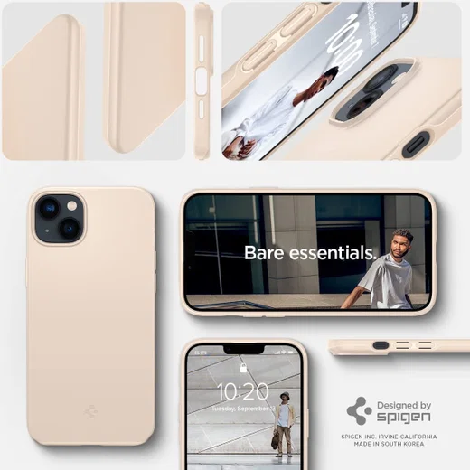 Spigen Thin Fit Apple iPhone 14 Plus Hoesje Back Cover Beige afbeelding 6
