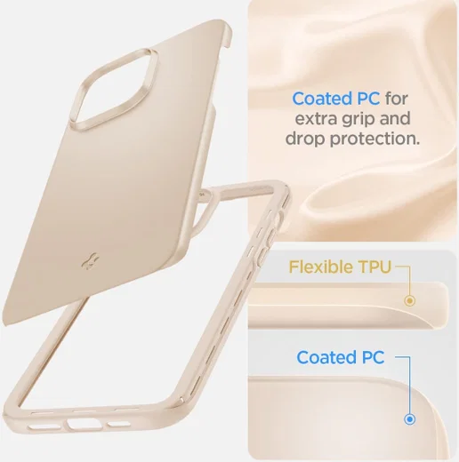 Spigen Thin Fit Apple iPhone 14 Plus Hoesje Back Cover Beige afbeelding 8