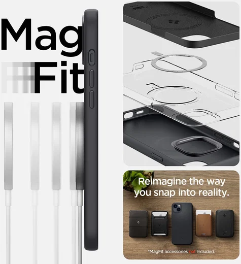 Spigen Silicone Fit Apple iPhone 14 Plus Hoesje MagSafe Zwart afbeelding 12