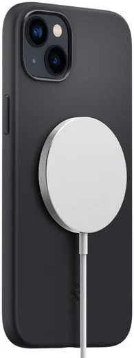 Spigen Silicone Fit Apple iPhone 14 Plus Hoesje MagSafe Zwart afbeelding 2