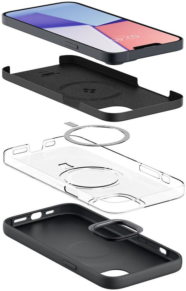 Spigen Silicone Fit Apple iPhone 14 Plus Hoesje MagSafe Zwart afbeelding 5