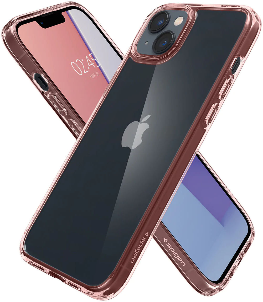 Spigen Ultra Hybrid Apple iPhone 14 Hoesje Back Cover Transparant Roze afbeelding 10