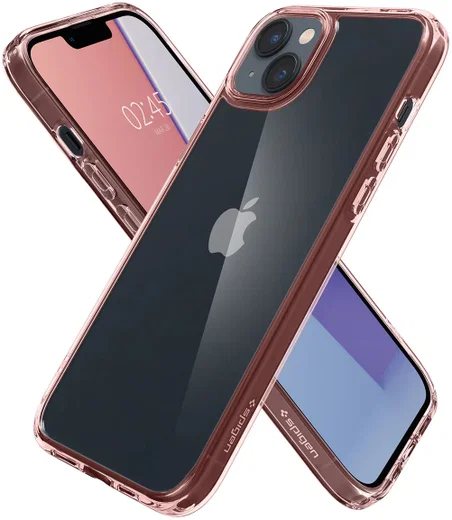 Spigen Ultra Hybrid Apple iPhone 14 Hoesje Back Cover Transparant Roze afbeelding 10