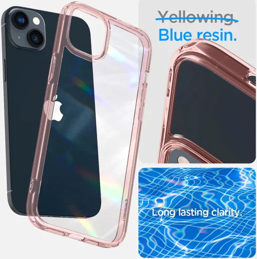 Spigen Ultra Hybrid Apple iPhone 14 Hoesje Back Cover Transparant Roze afbeelding 7