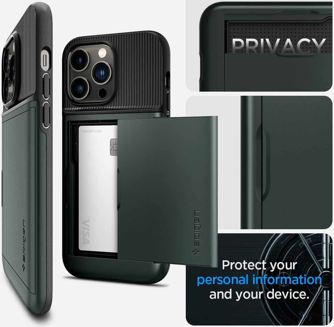 Spigen Slim Armor CS Apple iPhone 14 Pro Max Hoesje Zwart afbeelding 13