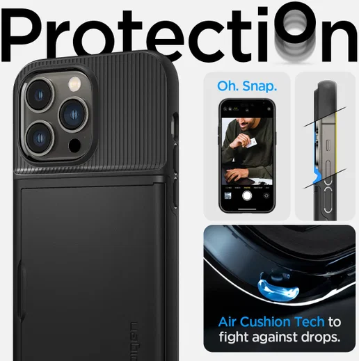Spigen Slim Armor CS Apple iPhone 14 Pro Max Hoesje Zwart afbeelding 17