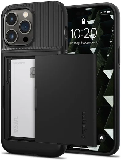 Spigen Slim Armor CS Apple iPhone 14 Pro Max Hoesje Zwart afbeelding 1