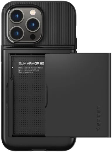 Spigen Slim Armor CS Apple iPhone 14 Pro Max Hoesje Zwart afbeelding 7