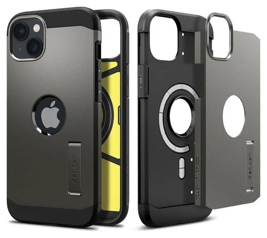 Spigen Tough Armor MagSafe Apple iPhone 14 Hoesje Back Cover Gunmetal afbeelding 1