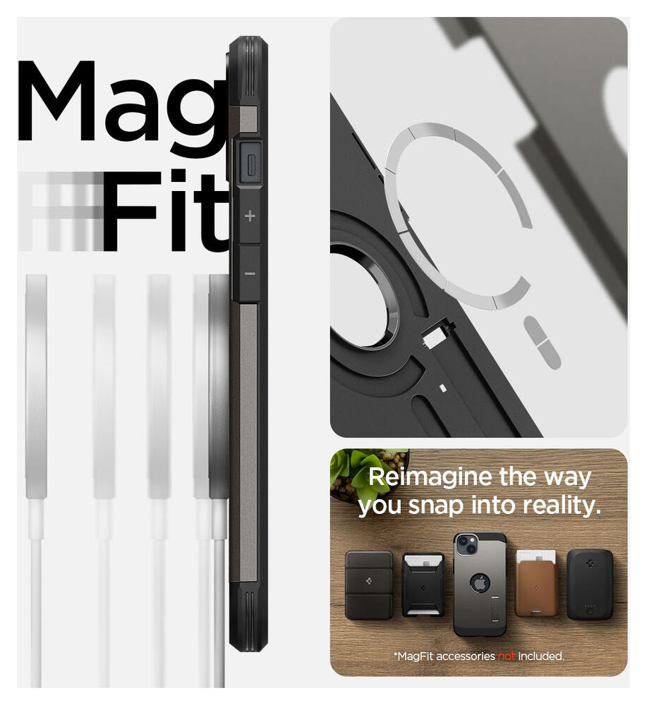 Spigen Tough Armor MagSafe Apple iPhone 14 Hoesje Back Cover Gunmetal afbeelding 8