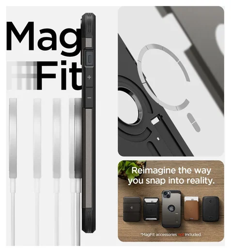 Spigen Tough Armor MagSafe Apple iPhone 14 Hoesje Back Cover Gunmetal afbeelding 8