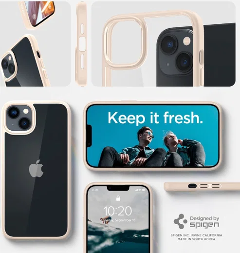 Spigen Ultra Hybrid Apple iPhone 14 Plus Hoesje Back Cover Beige afbeelding 2