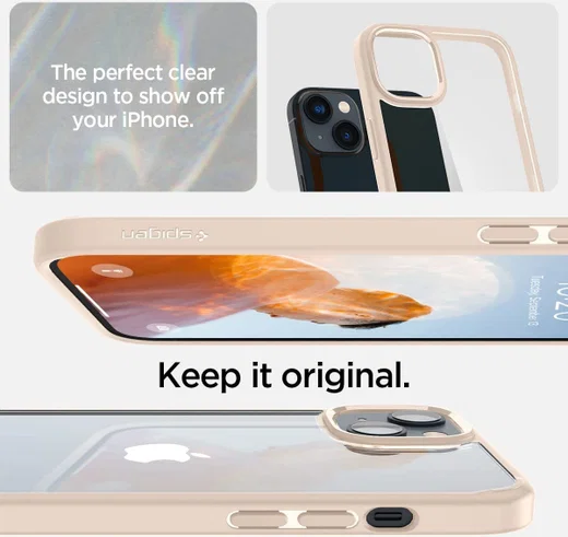 Spigen Ultra Hybrid Apple iPhone 14 Plus Hoesje Back Cover Beige afbeelding 6