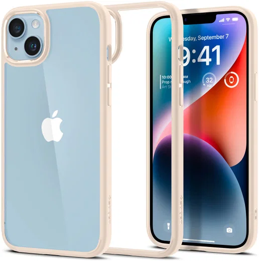 Spigen Ultra Hybrid Apple iPhone 14 Hoesje Back Cover Beige afbeelding 1