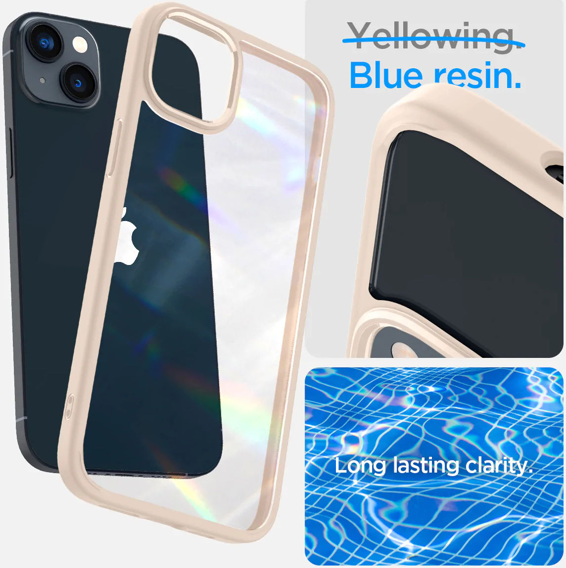 Spigen Ultra Hybrid Apple iPhone 14 Hoesje Back Cover Beige afbeelding 7