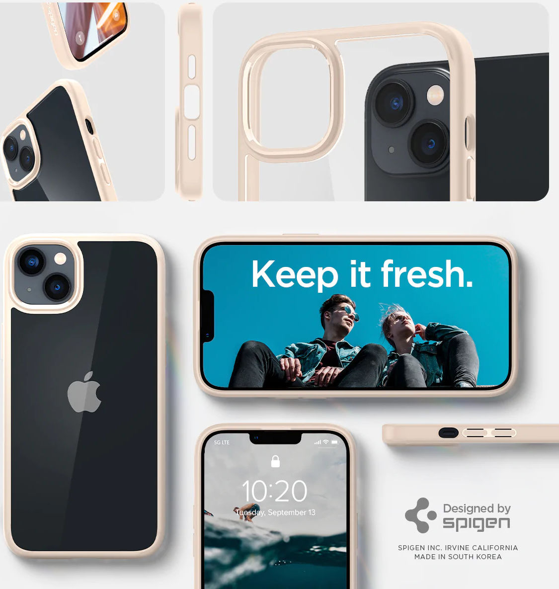 Spigen Ultra Hybrid Apple iPhone 14 Hoesje Back Cover Beige afbeelding 8