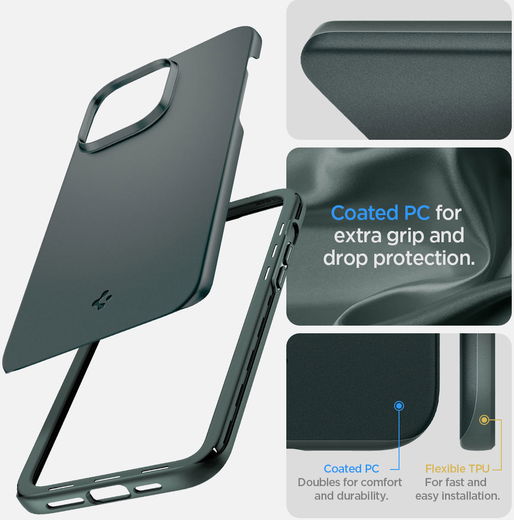 Spigen Thin Fit Apple iPhone 14 Pro Max Hoesje Back Cover Groen afbeelding 12