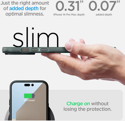 Spigen Thin Fit Apple iPhone 14 Pro Max Hoesje Back Cover Groen afbeelding 14