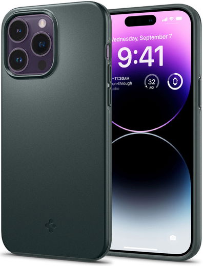 Spigen Thin Fit Apple iPhone 14 Pro Max Hoesje Back Cover Groen afbeelding 3