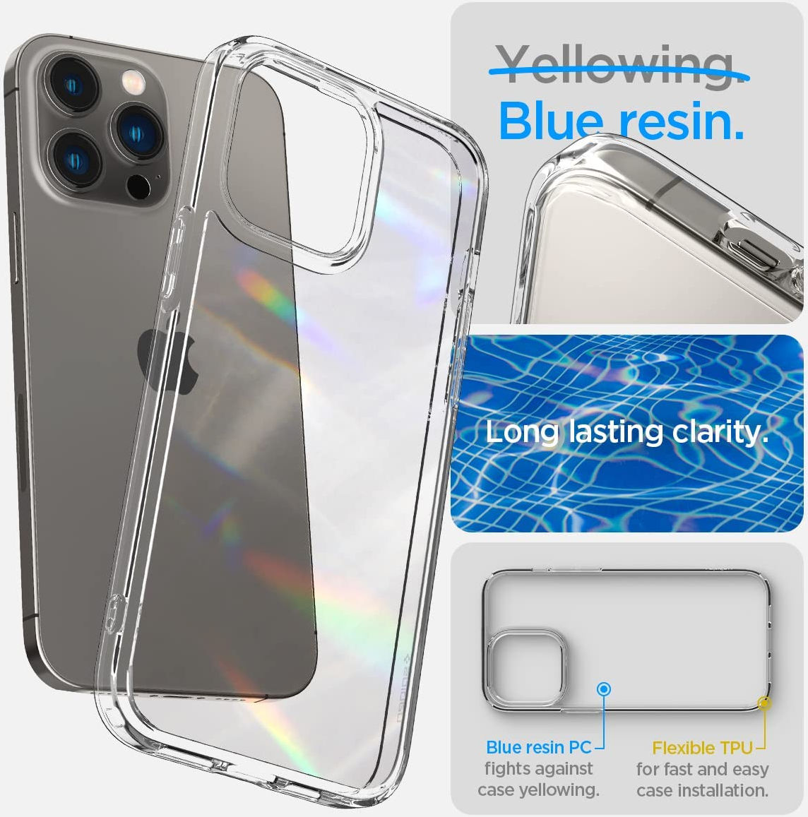 Spigen Ultra Hybrid Apple iPhone 14 Pro Hoesje Back Cover Transparant afbeelding 6