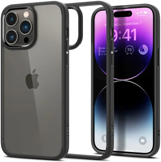 Spigen Ultra Hybrid Apple iPhone 14 Pro Max Hoesje Matte Zwart afbeelding 1