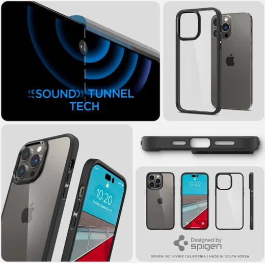Spigen Ultra Hybrid Apple iPhone 14 Pro Max Hoesje Matte Zwart afbeelding 4
