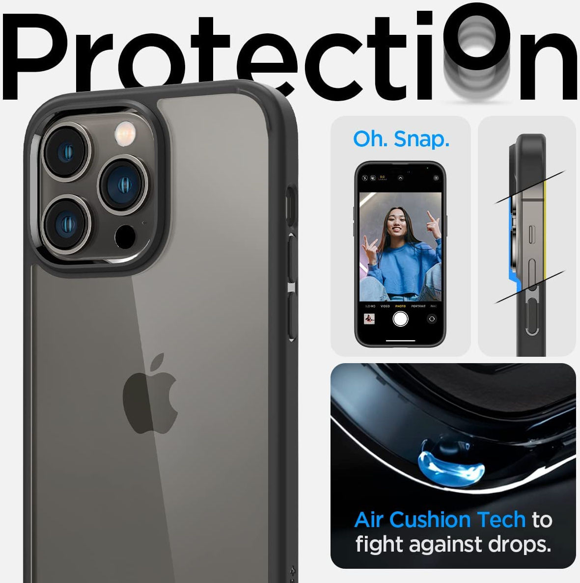 Spigen Ultra Hybrid Apple iPhone 14 Pro Max Hoesje Matte Zwart afbeelding 3