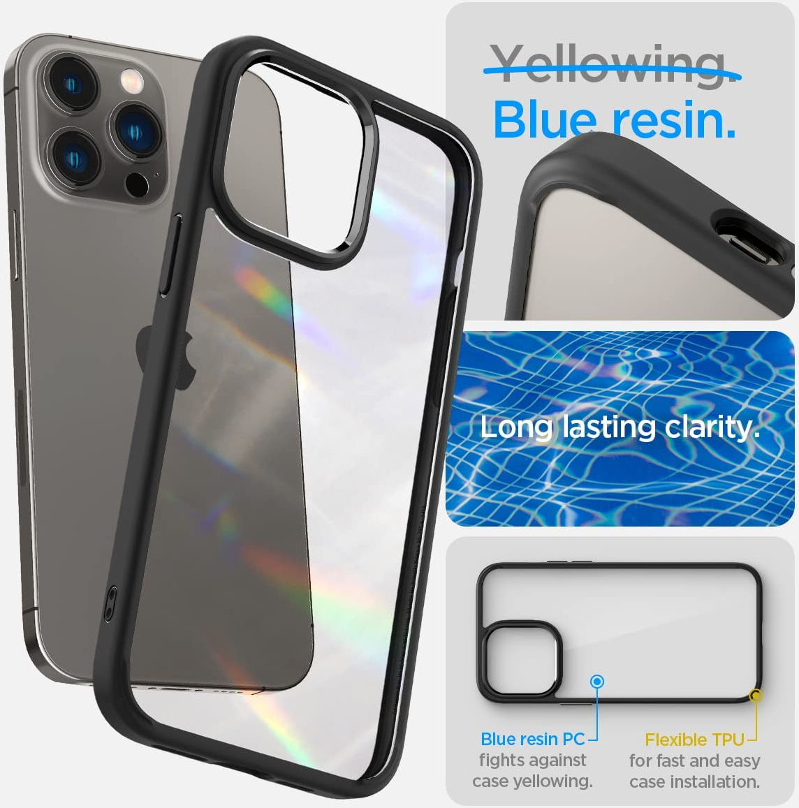 Spigen Ultra Hybrid Apple iPhone 14 Pro Max Hoesje Matte Zwart afbeelding 2