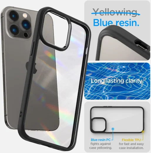 Spigen Ultra Hybrid Apple iPhone 14 Pro Max Hoesje Matte Zwart afbeelding 2
